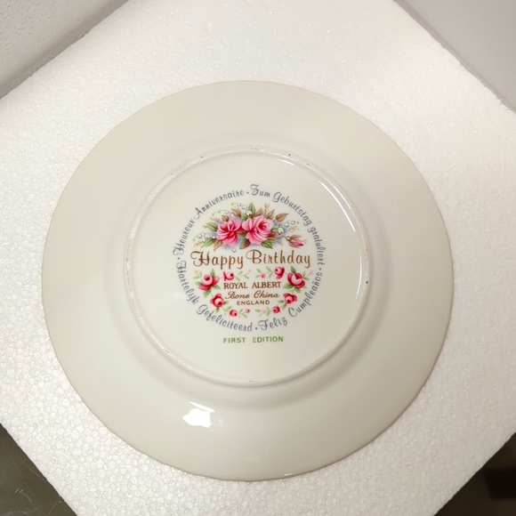Royal Albert Happy Birthday Plate - Picture 3 of 9